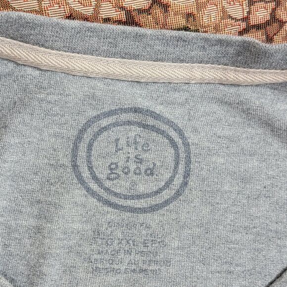 Life Is Good T-Shirt Mens XXL Gray Short Sleeve Smiling Golfer Golfing Tee - Picture 11 of 11